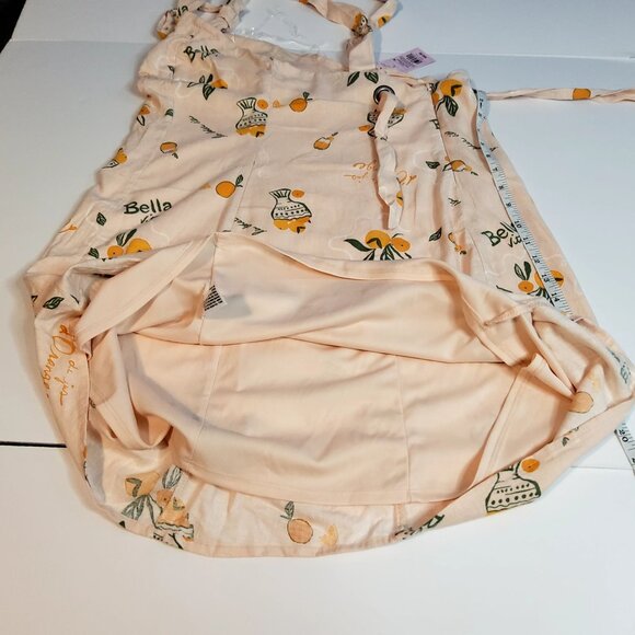 Wild Fable Bella Vista Lemon Print One-Shoulder Dress Size L Rayon & Linen Blend - Picture 10 of 10